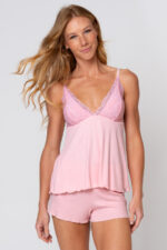 Conjunto Viscose com renda.