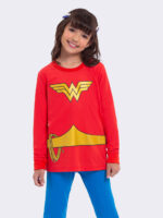 Pijama Manga longa Mulher Maravilha.