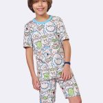 Pijama Monstrinhos p/ colorir.