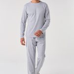 Pijama Algodão Manga Longa.