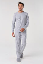 Pijama Algodão Manga Longa.