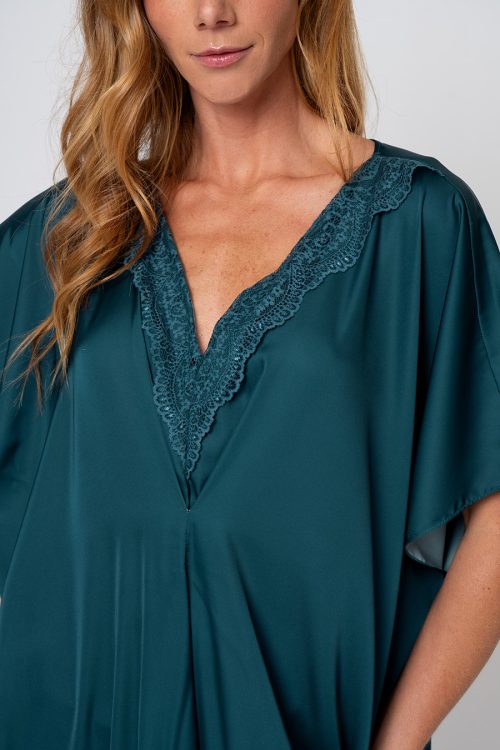 Camisola Ampla Toque de Seda - Green Luck