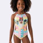Maiô Infantil UV50 Meninas Superpoderosas.