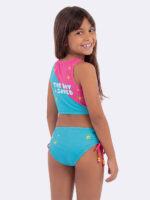 Biquíni Cropped Infantil UV50 Meninas Superpoderosas. - Imagem 2