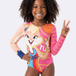 Maiô Manga Longa Infantil UV50 Space Jam.