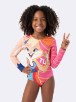 Maiô Manga Longa Infantil UV50 Space Jam.