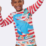 Blusa UV50 Manga Longa Infantil Dino.