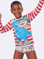 Blusa UV50 Manga Longa Infantil Dino.