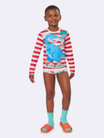 Blusa UV50 Manga Longa Infantil Dino. - Imagem 2