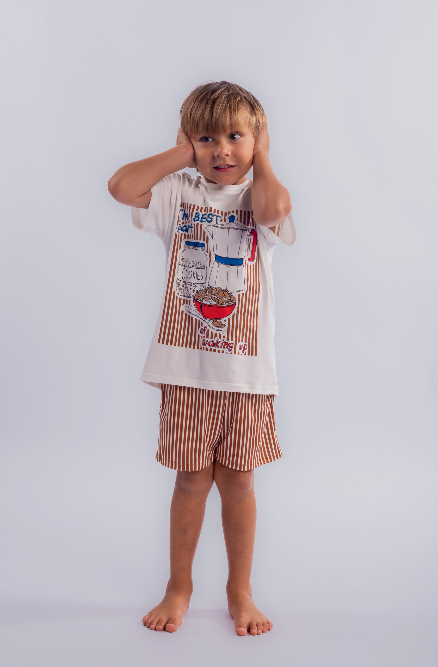 01 CJ PJM 002140_1_2-1oRug3Ps6pGyYDH Pijama Infantil Masculino Família - Hora do Café. - Imagem 1