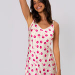 Camisola Acetinada - Cereja Print.