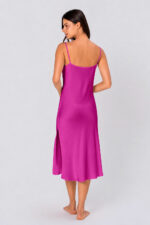 Camisola Midi Acetinada - Phlox Pink. - Imagem 3