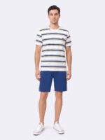 Pijama Masculino Listras Verdes e Marinho.
