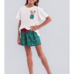 Pijama Infantil/ Juvenil Clássico de Natal.